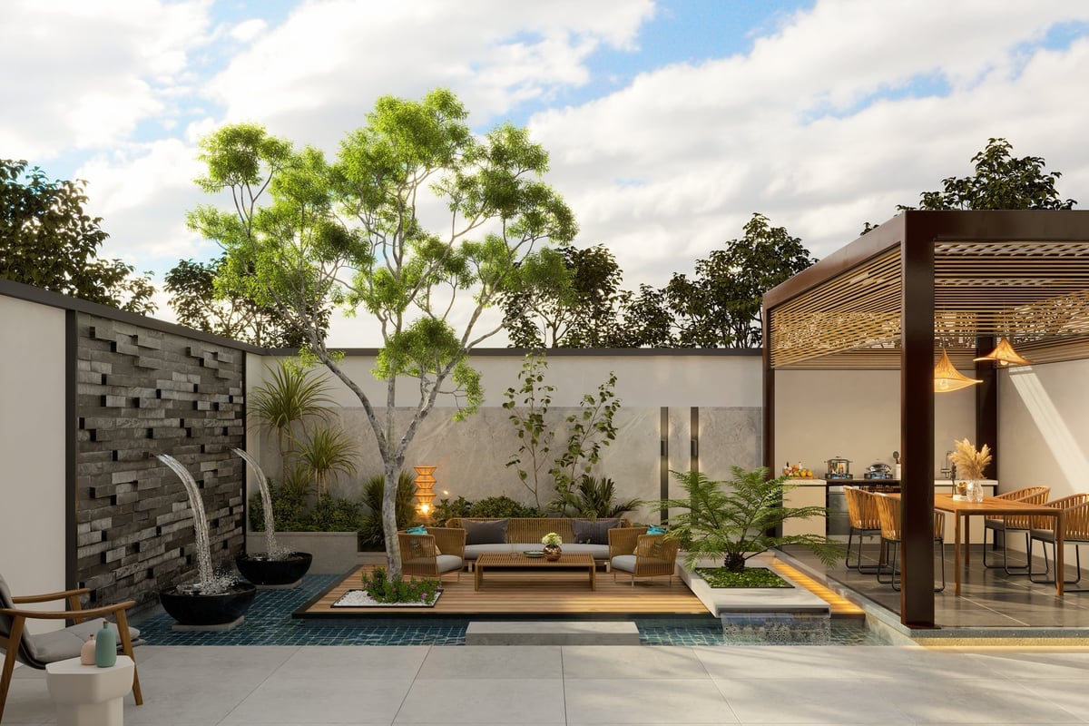 3D landscape design rendering